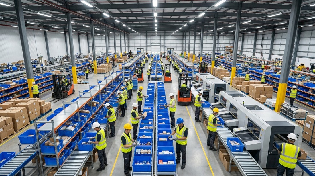 Depósito de fulfillment de e-commerce en plena operación