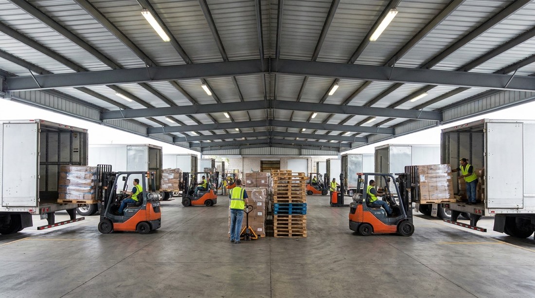 Operación de crossdocking entre camiones
