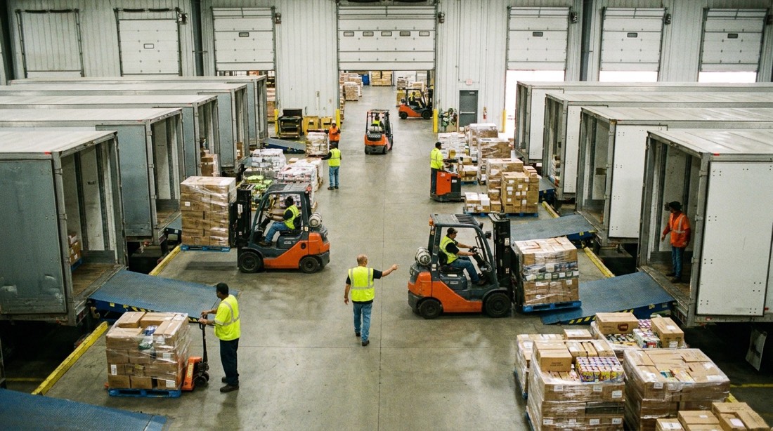 Operación de crossdocking entre camiones