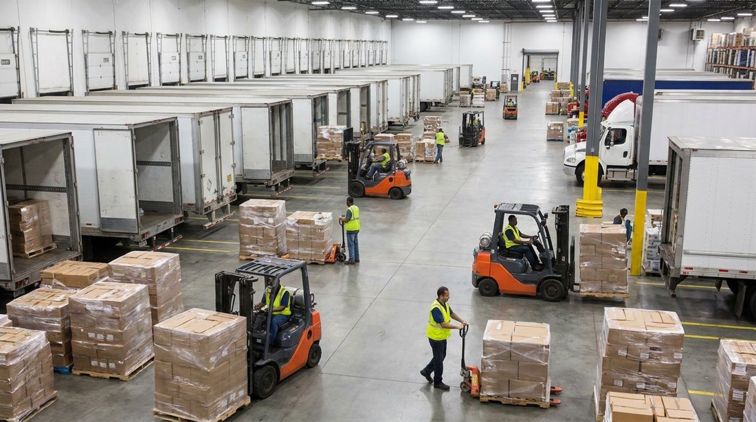 Operación de crossdocking entre camiones