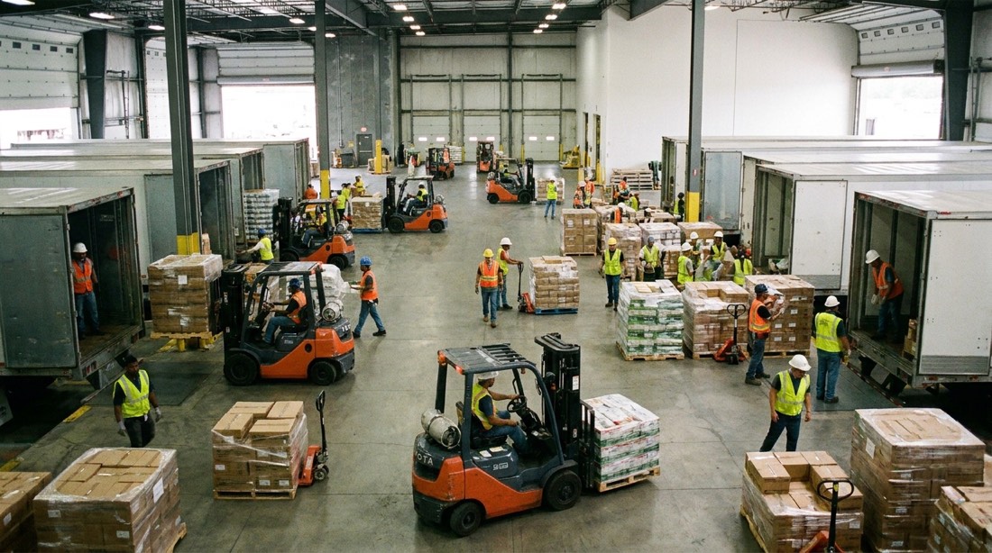 Operación de crossdocking entre camiones