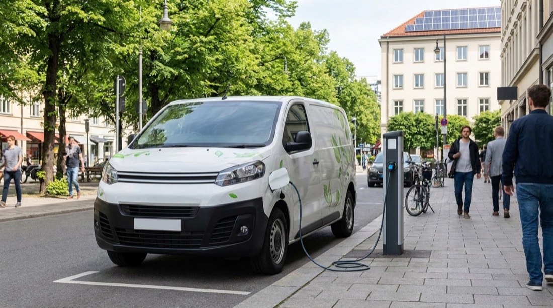 Camioneta eléctrica de reparto: logística sustentable
